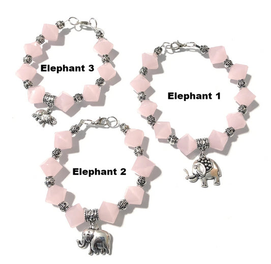 Rose Quartz Elephant Bracelet