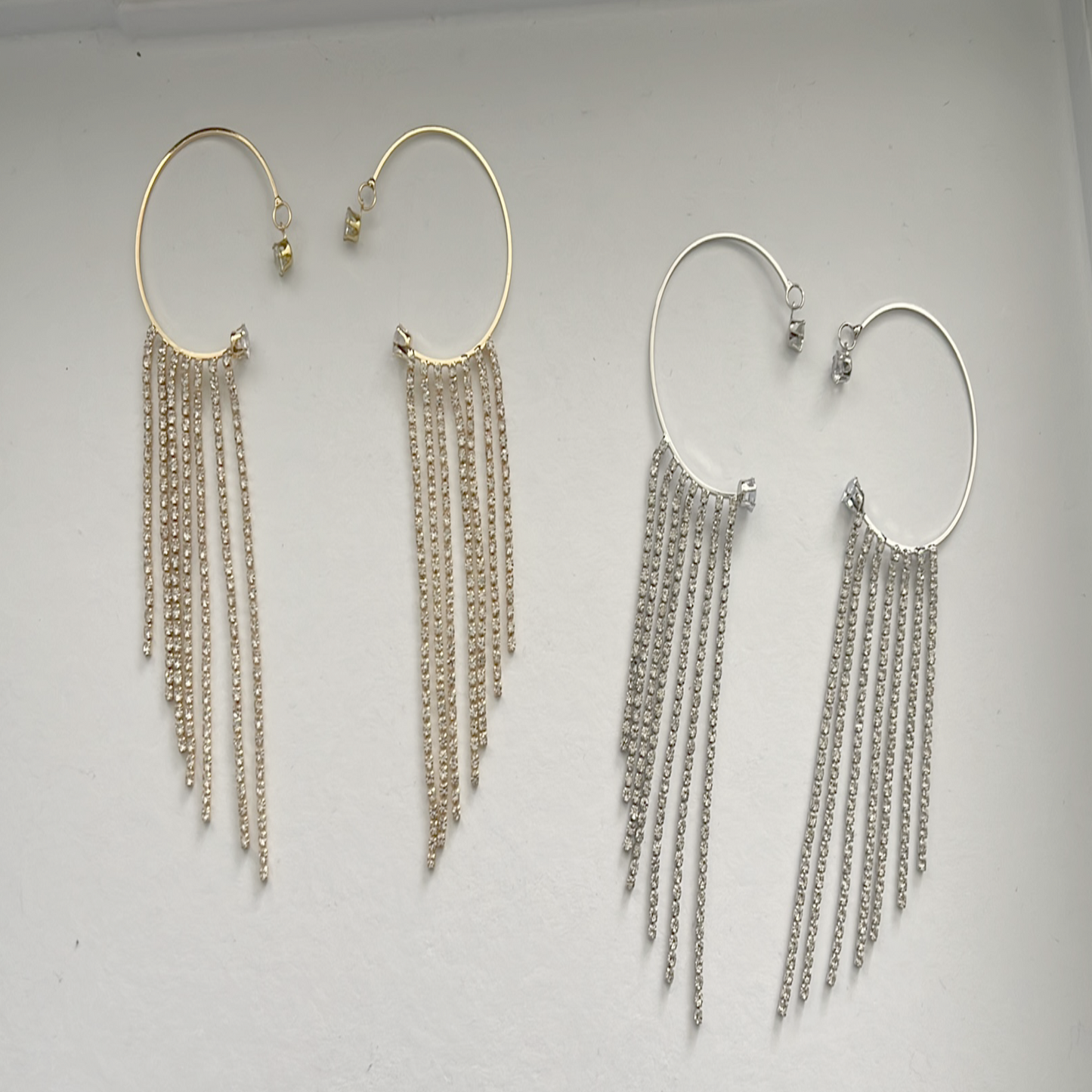 Handmade Cuff Dazzle Dangle Earrings