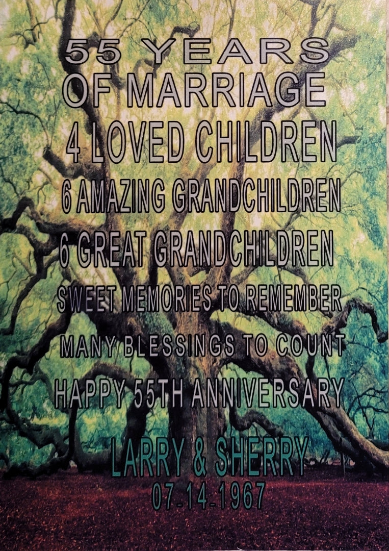 Metal Anniversary Sign