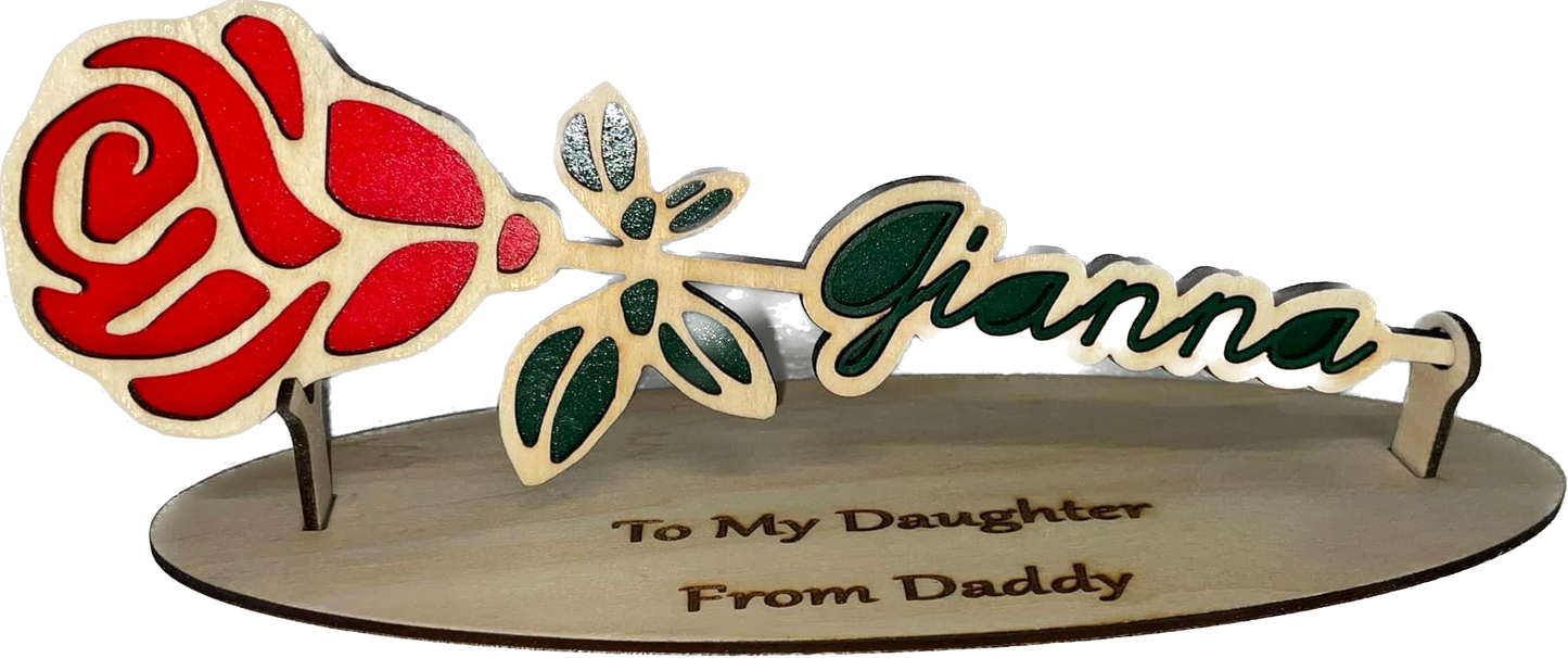 Laser Cut Wooden Roses