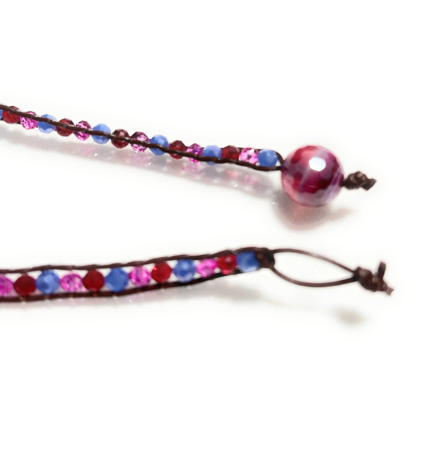 Pink Agate Wrap Bracelet
