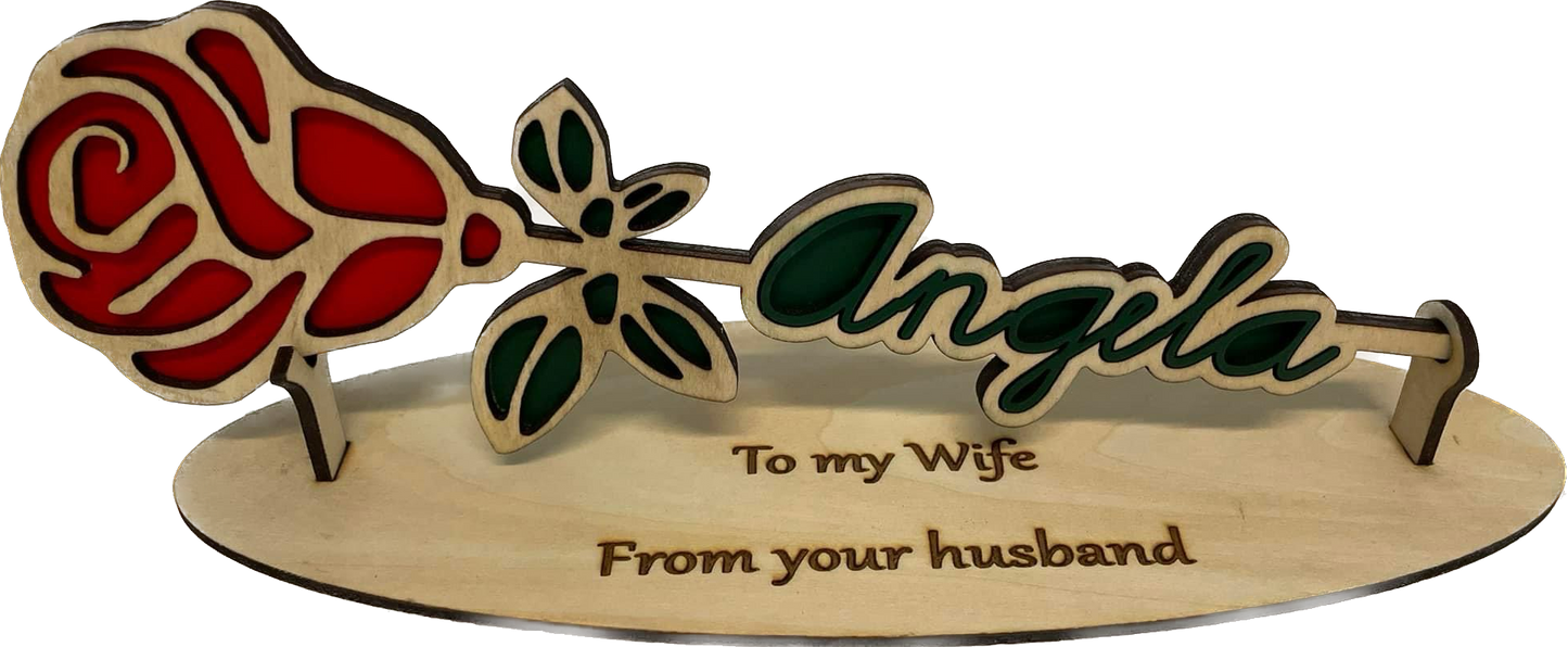 Laser Cut Wooden Roses