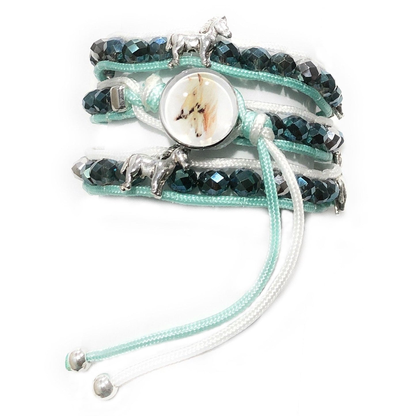 Horse Snap Button Wrap Bracelet