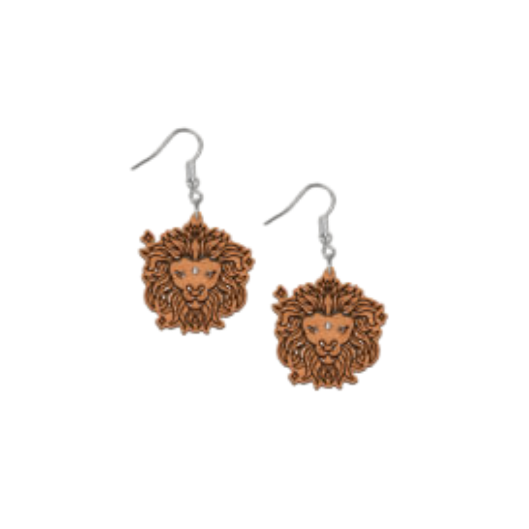 Zodiac Sketch Leo Earrings