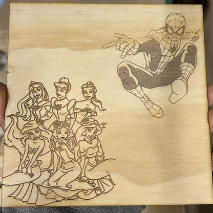 Laser Cut Wood Personalized Tic Tac Toe Game