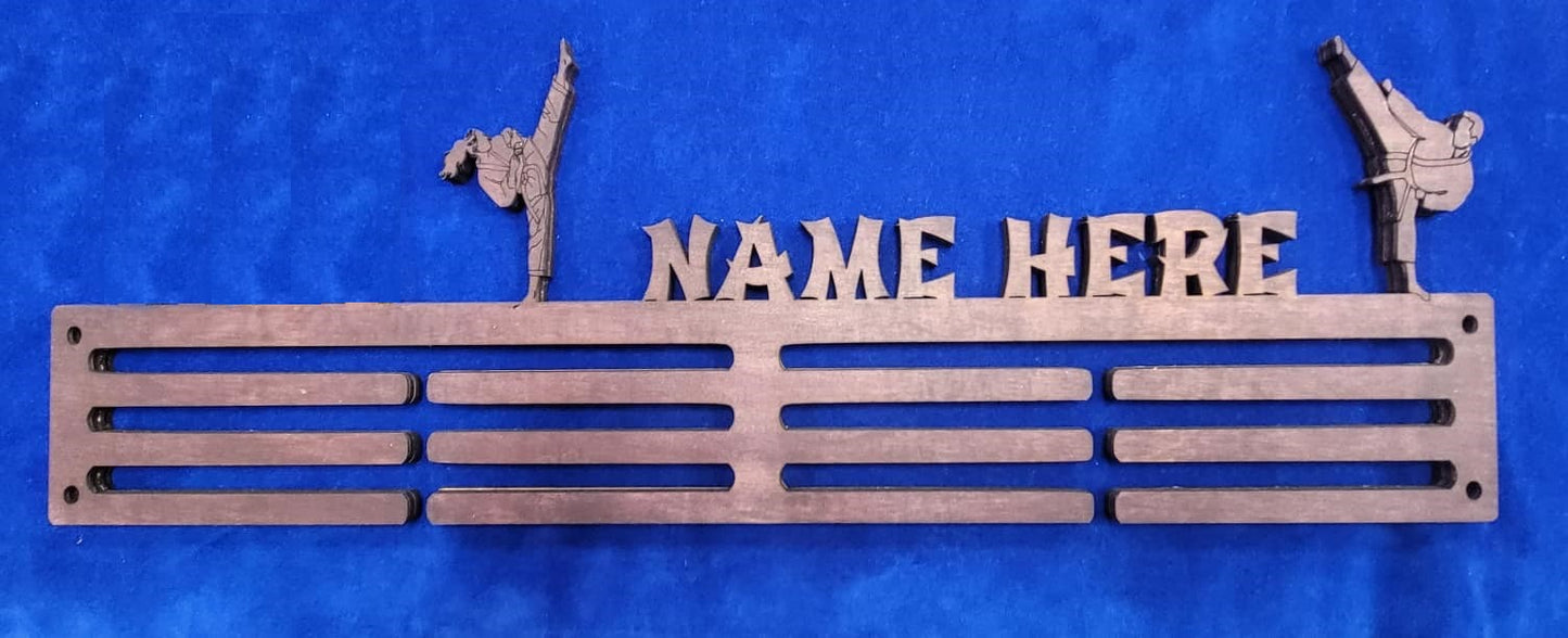 Laser Cut Wood Martial Arts Medal Holder