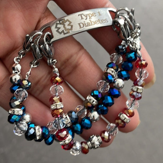 Custom Beaded Medical Bracelet
