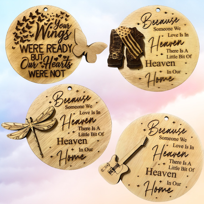 Laser Cut Wood Heaven Ornament Decor