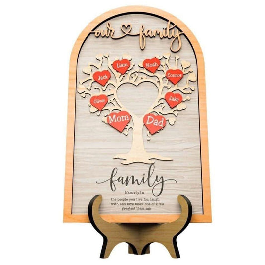 Wood Decor Our Family Tree