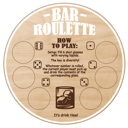 Laser Cut Wood Bar Roulette