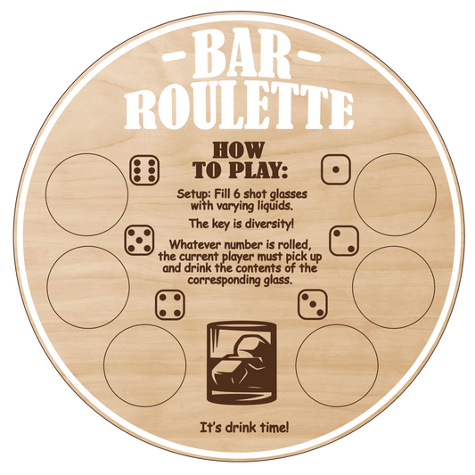 Laser Cut Wood Bar Roulette