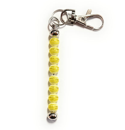 TAEKWONDO Stripe Beaded Belt Color Keychain