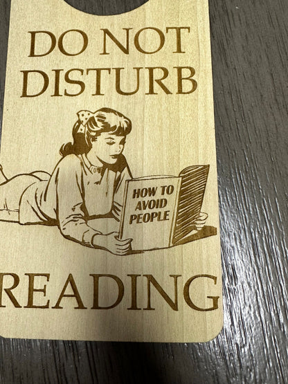 Do not disturb reading Door Hanger