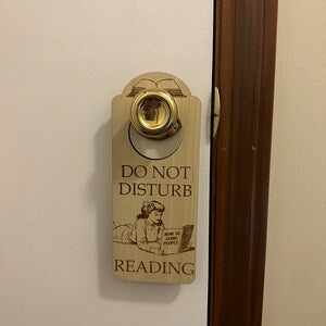 Do not disturb reading Door Hanger