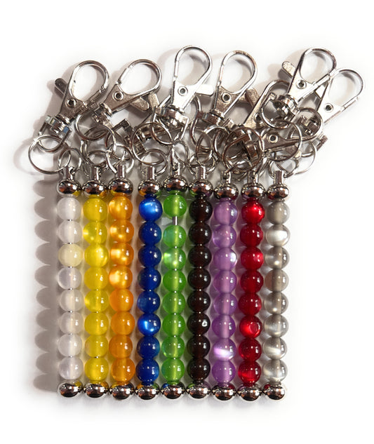 TAEKWONDO Beaded Belt Color Keychain