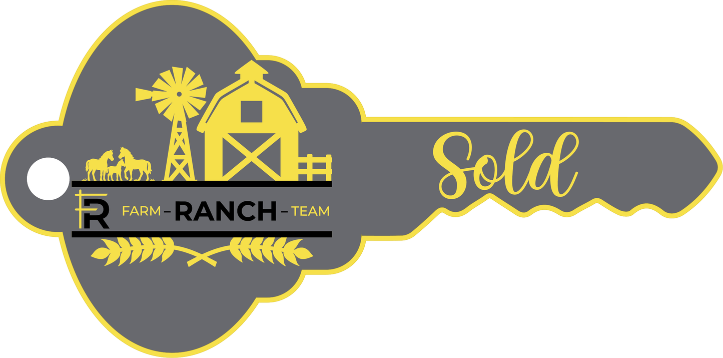 Laser Cut Multi-Layered Sold Sign Decor - Big Key