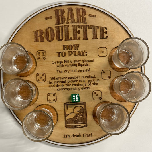 Laser Cut Wood Bar Roulette