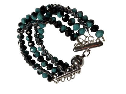 Custom Beaded 5 Row Magnetic Clasp Bracelet