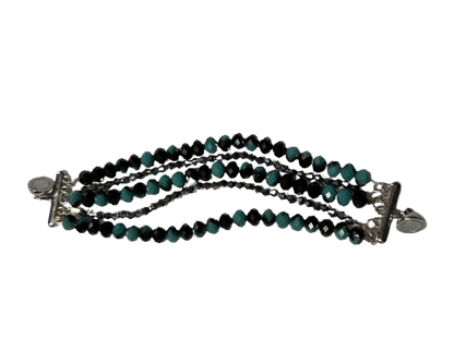 Custom Beaded 5 Row Magnetic Clasp Bracelet