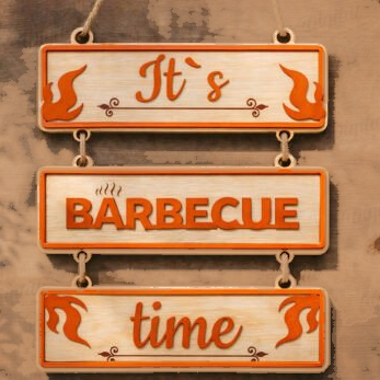 Laser Cut Wood It's Barbecue time