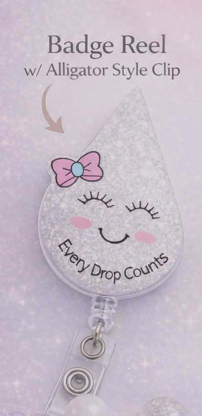Milk Drop Badge Reel