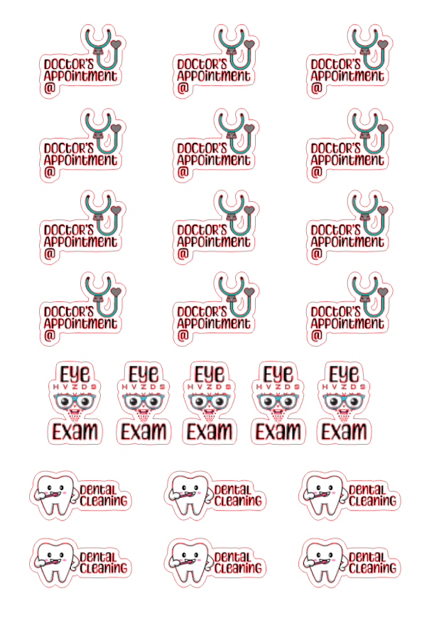 Planner Stickers - Medical Appointments
