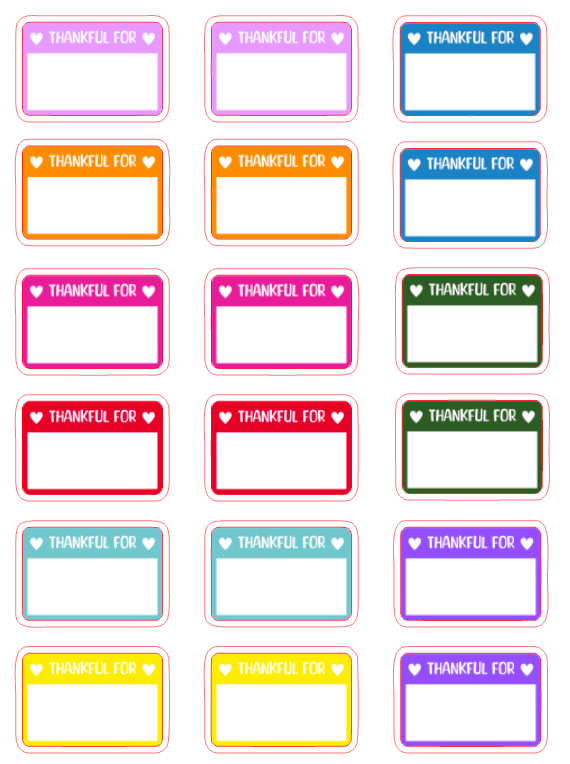 Planner Stickers - Thankful For