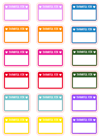 Planner Stickers - Thankful For