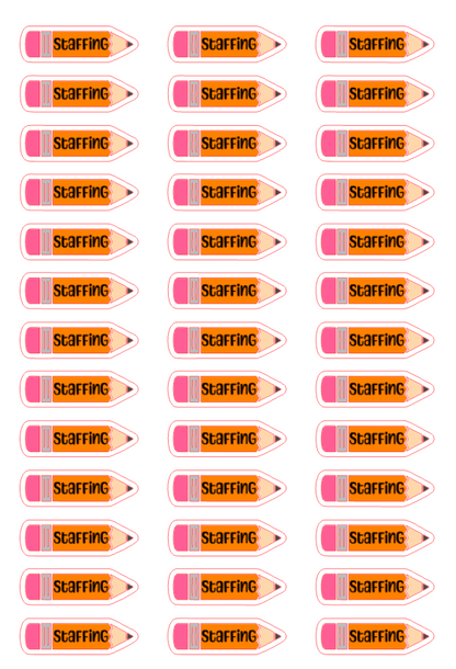 Planner Stickers - Staffing - Teacher Meeting