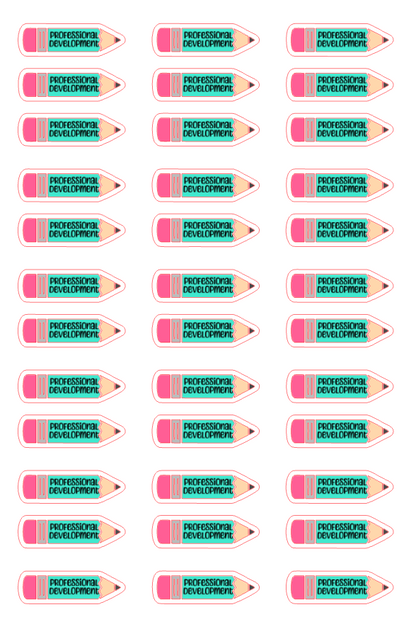 Planner Stickers - Professional Development - Teacher P.D.