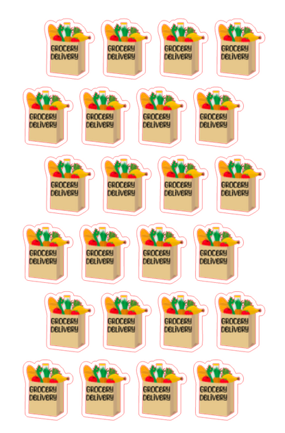 Planner Stickers - Grocery Delivery