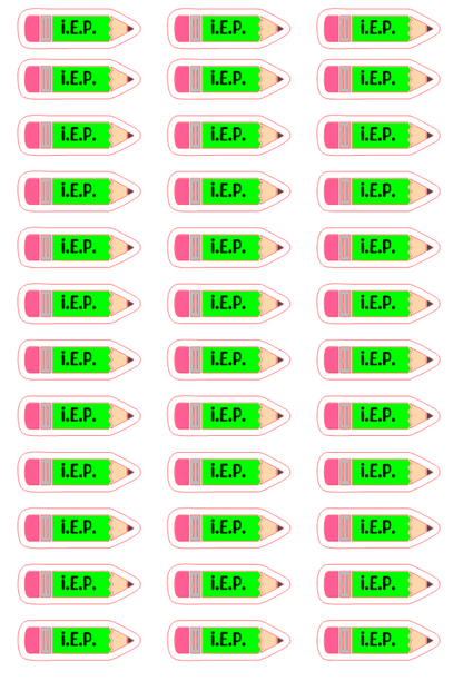 Planner Stickers - IEP - Teacher Meeting
