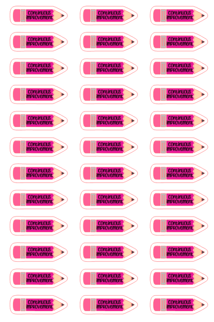 Planner Stickers - Continuous Improvement - Teacher Meeting
