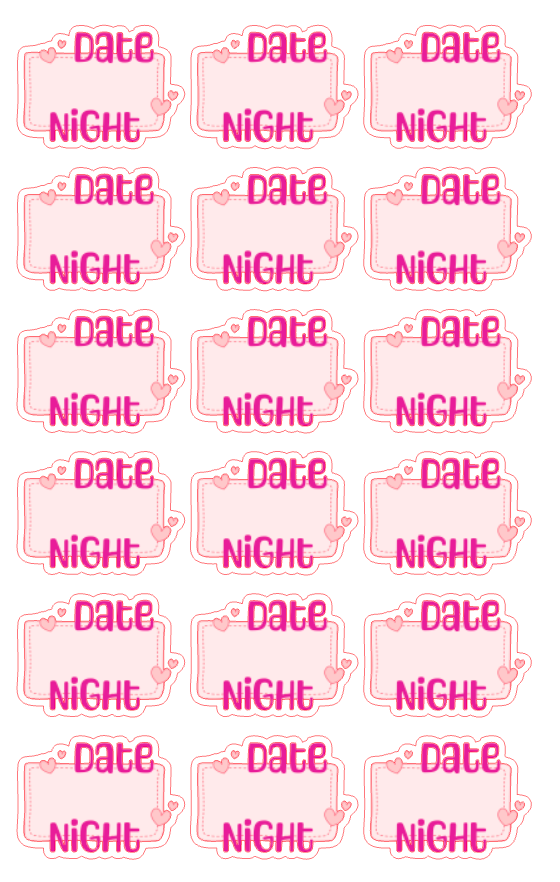 Planner Stickers - Date Night