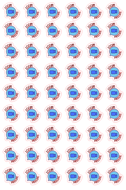 Planner Stickers - Zoom Meeting