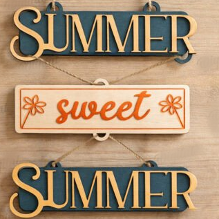 Laser Cut Wood  Summer Sweet Summer