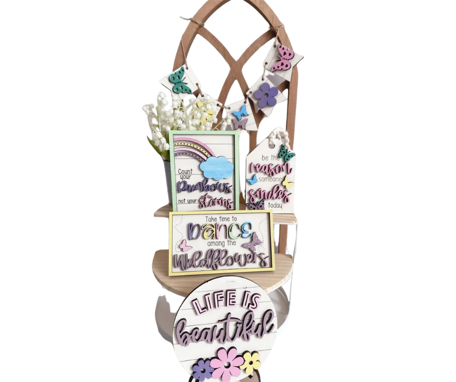 Life is Beautiful Tiered Tray Set