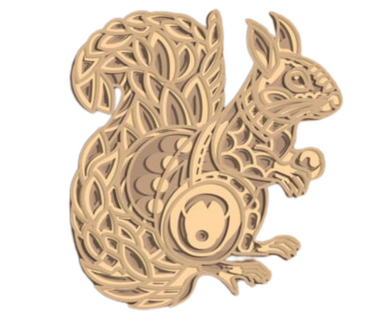 Laser Cut Squirrel