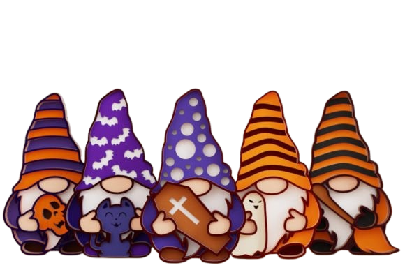 Laser Cut Halloween Gnome Set