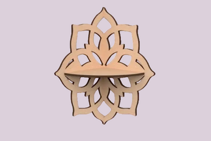 Laser Cut Lotus Glow Wall Shelves