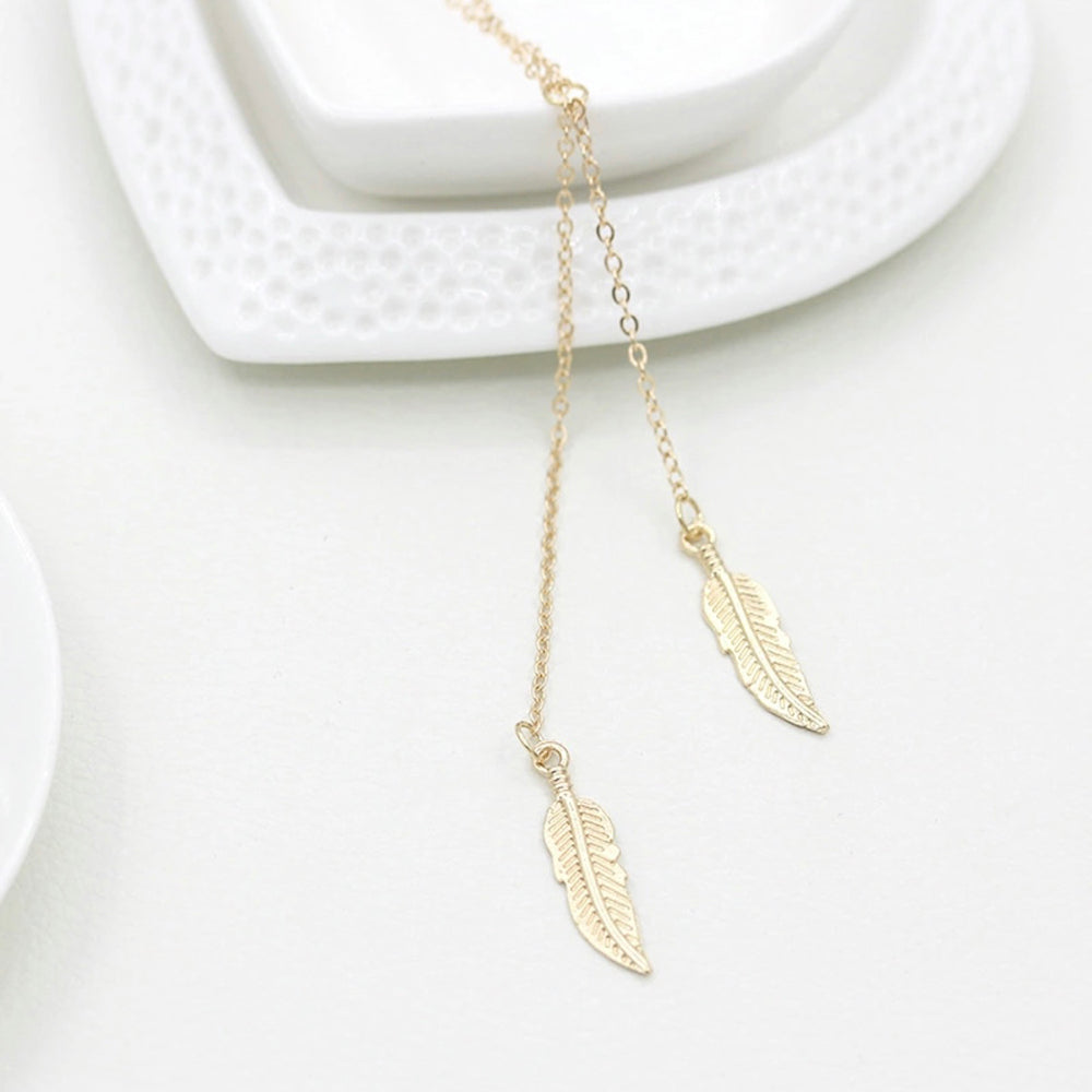 Bohemian Dangle Leaf Necklace