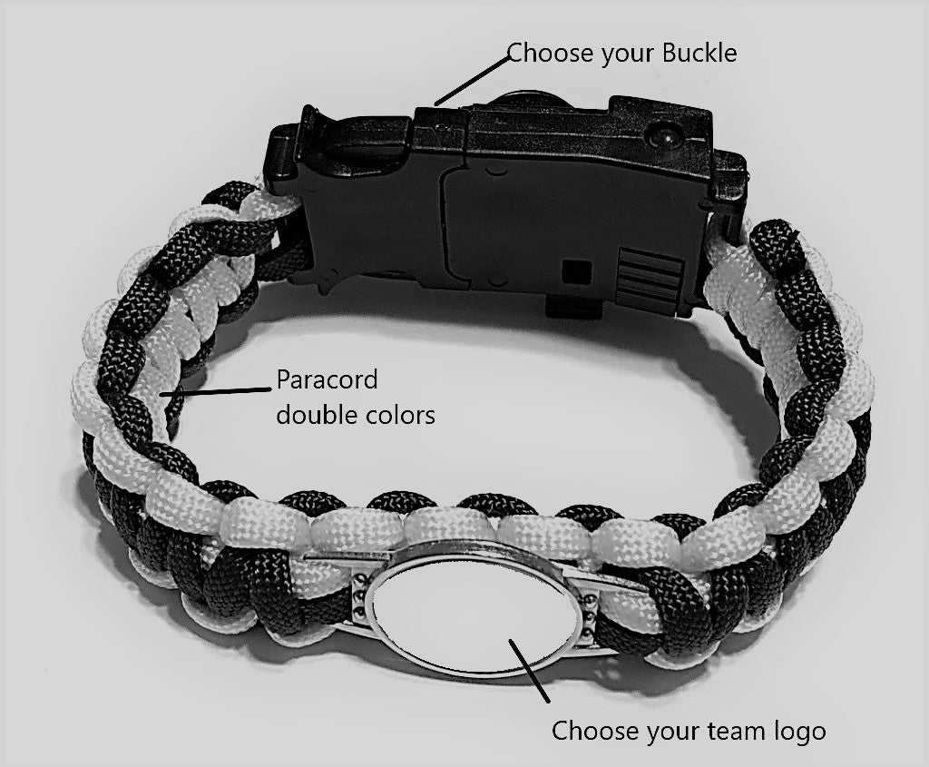 12 Piece Paracord Bracelet Buckle Set - 1/2 Size - Black