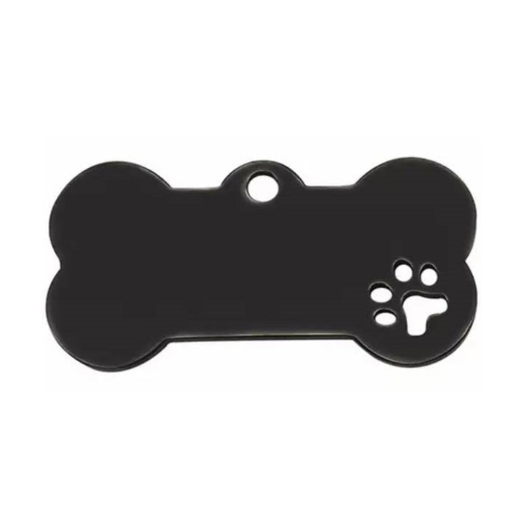 Stainless Steel Paw Cutout Engravable Custom Tags