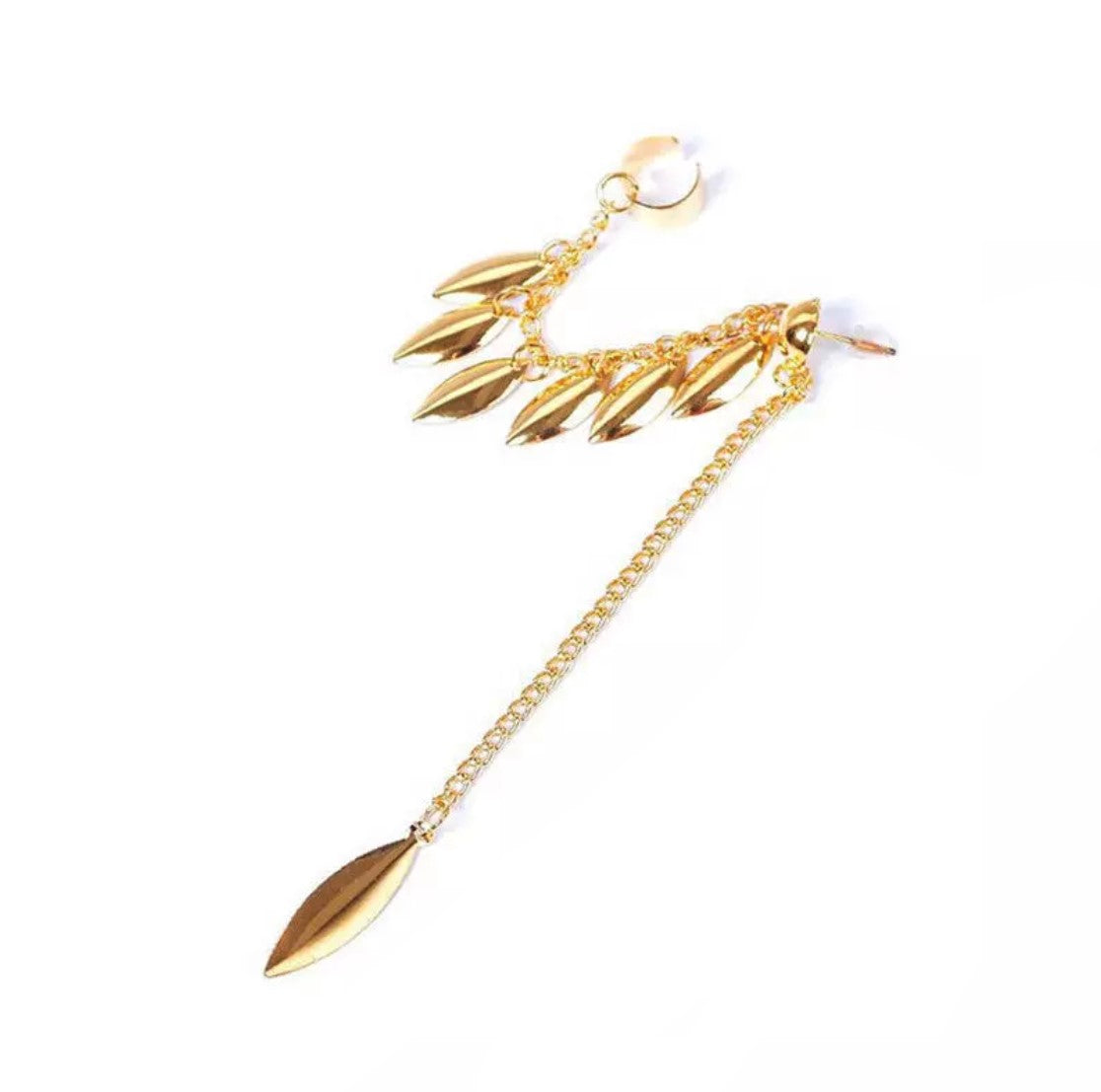 Leaf Earring Cuff Dangles