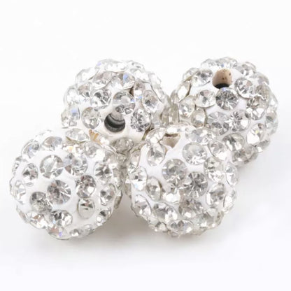 Rhinestones Clay Beads 10mm