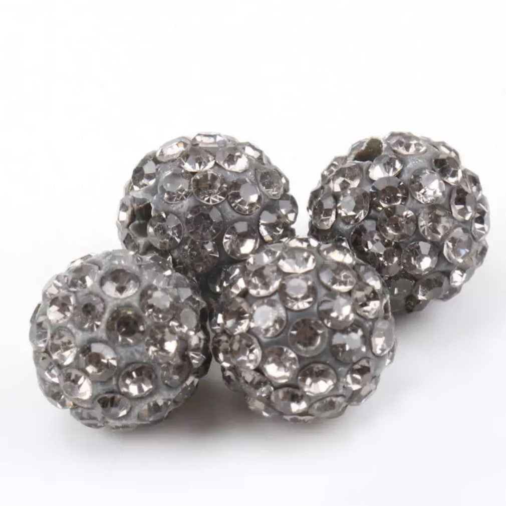 Rhinestones Clay Beads 10mm