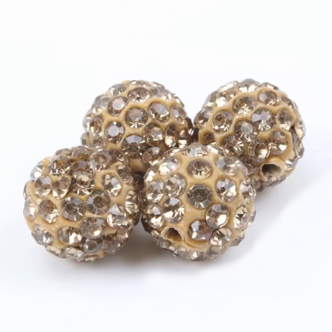 Rhinestones Clay Beads 10mm