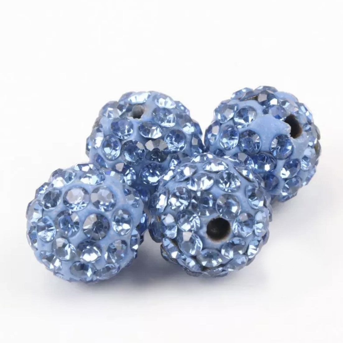 Rhinestones Clay Beads 10mm