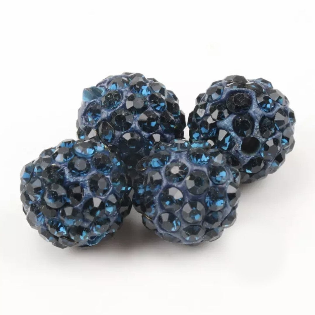 Rhinestones Clay Beads 10mm