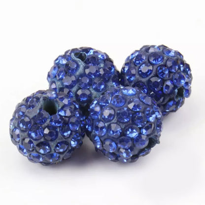 Rhinestones Clay Beads 10mm